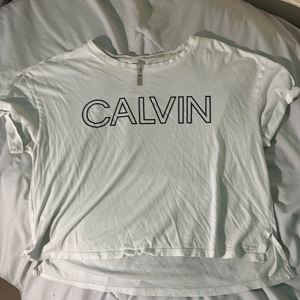 White Clavin Klein Tee Shirt -Small/Medium